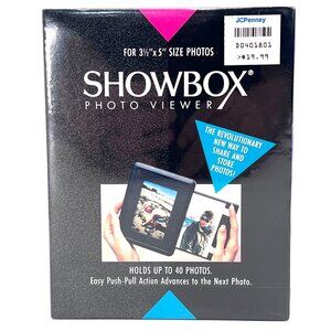 Burnes Showbox Photo Viewer For 3.5"x5" Photos Store & Share Vintage 1991 Sealed